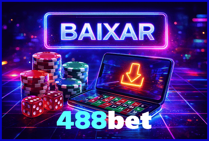 Imagem promovendo o app oficial da 488BET para mobile