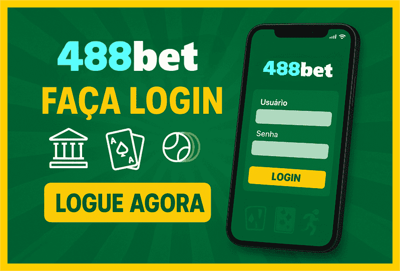 Imagem destacando login seguro na 488BET para novos usuários